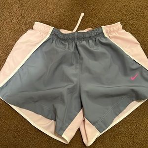nike shorts size large two toned pink and grey
